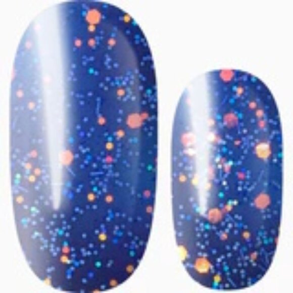 3 for 15 - LILY & FOX - SAPPHIRE BONFIRE Nail Stickers Wrap Strips Abstract Blue - Picture 1 of 8